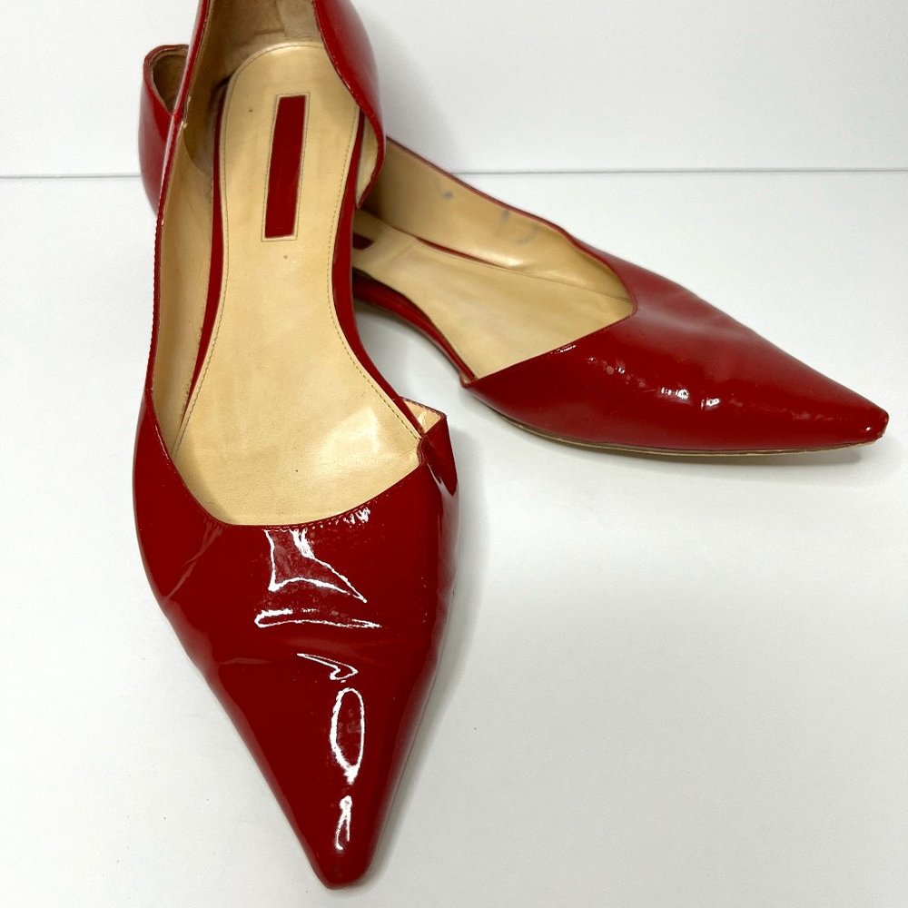 Bandolino D'Orsay Slip-on Flats 10.5B Red Patent Leather